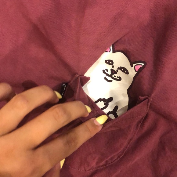 ripNdip burgundy oversized t shirt - Picture 2 of 2